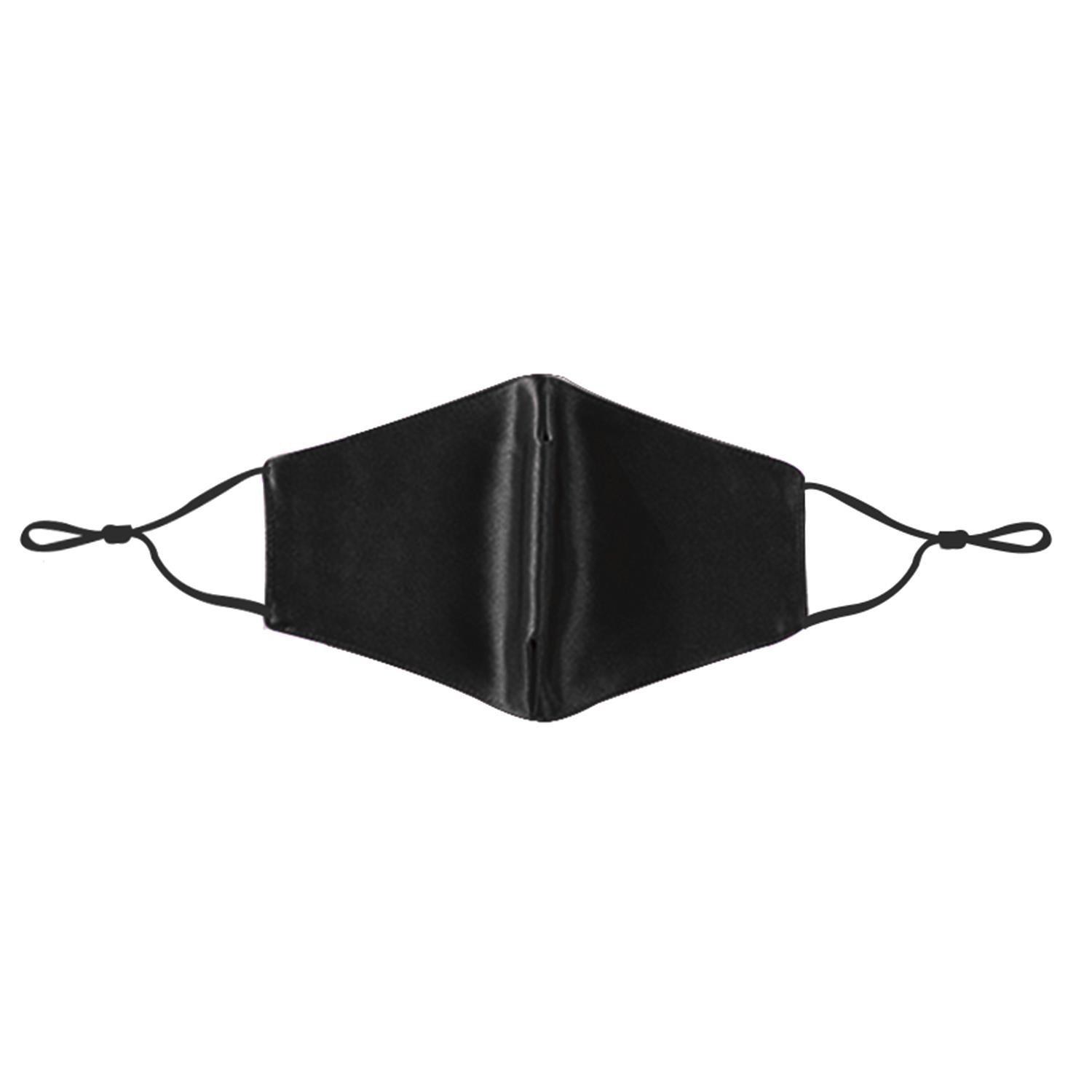 Termin8 Satin Silk Face Mask Black Lightweight Breathable Washable Cover