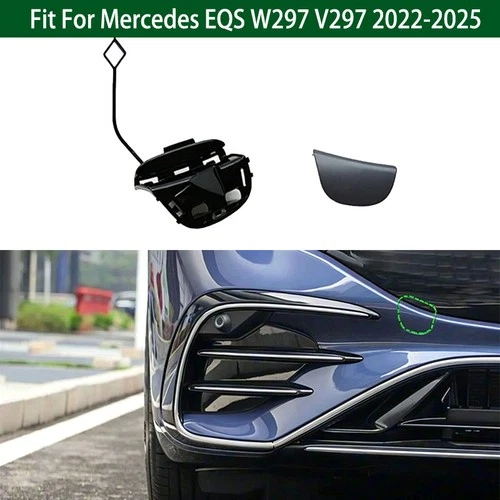 Front Bumper Tow Hook Eye Cover Trailer Cap For Mercedes EQS W297 V297 2022-2025