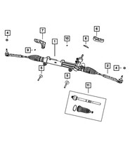 Genuine Mopar Inner End Tie Rod Kit 68158379AA