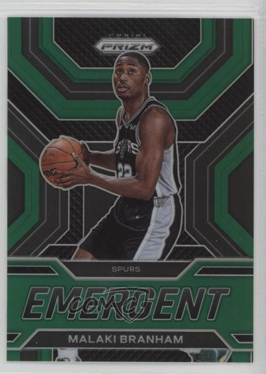 2022-23 Panini Prizm Emergent Green Prizm Malaki Branham #28 19yg