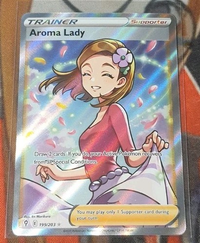 Aroma Lady 199/203 FULL ART ULTRA RARE Pokemon TCG Evolving Skies NM