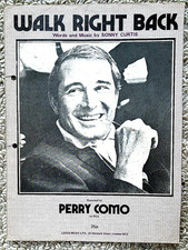 PERRY COMO: WALK RIGHT BACK (SHEET MUSIC)