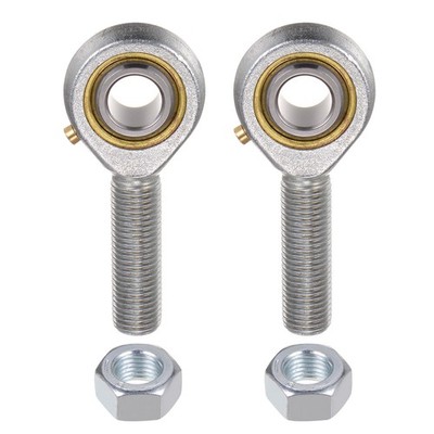 2pcs POSB7 Male Rod End 7/16'' Bore and 7/16-20 Right Hand Thread Jam Nut