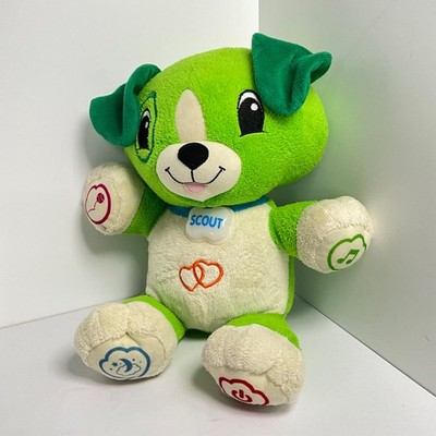 Leap Frog My Pal Scout Plüsch sprechender grüner Hund Baby Kind pädagogisches Spielzeug funktioniert