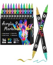 36 Set Dual-tip dual-color Markers Pens,Water-based Ink and Quick-Drying,Idea...