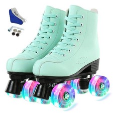 XUDREZ Roller Skates for Women Men Shiny Double Row Four Wheels Roller Skates...