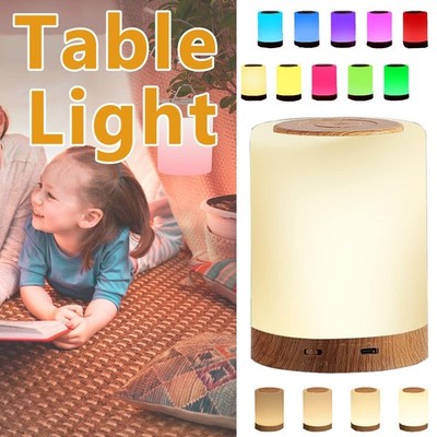 1500mAh LED Nachttischlampe Nachtlicht Touch Lampe mit Palette 10 Farben 3W Weiß