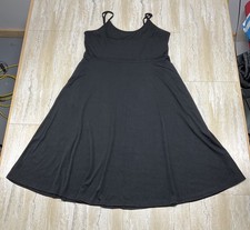 Cider Womens Plus Size 2XL Sleeveless Black Midi Dress