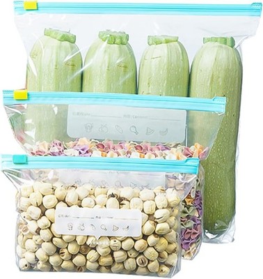 45 Stück Zip Gefrierbeutel,Food Storage Bag,PE-Material Gefrierbeutel mit 
