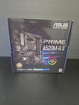 ASUS PRIME A520M-A II MicroATX Motherboard AM4 DDR4 