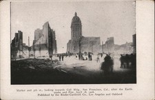1906 Quake San Francisco, California CA Francisco Earthquake Market & 5th St