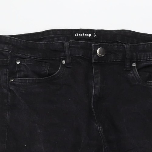 Jeans uomo Firetrap nero slim fit dritto, taglia 34 - Foto 9 di 12