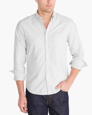 J Crew Factory NWOT Men's Flex casual oxford shirt in White Sz S Tall