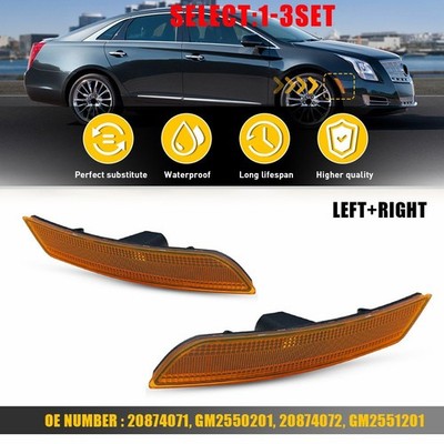 Front Side Marker Light Housing For 2013-2017 Cadillac XTS Amber Lens Cover 2-6X