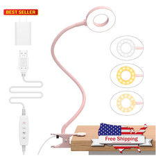 iZELL Desk Lamp, 3 Color Modes  10 Brightness LED Reading Light with Clamp,
