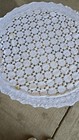 Vintage Handmade Large Round Crocheted Doily 49"  White Tablecloth Grandma Decor — photo 7