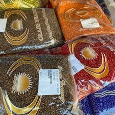 NEW ~ 8 Bags of Various Colored Seed Beads ~ Size 15/0 ~ Silver Lined