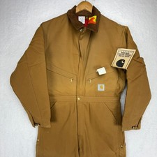 Carhartt Coveralls Red Quilt Lined Mens 42 Tall 996QZT Brown NWT NOS Bibs USA