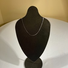 Sterling Silver Herringbone Chain Necklace Minimalist Classic 925 15 Inch