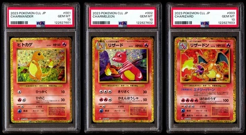 PSA 10 SET Charmander Charmeleon Charizard Classic Collection CONSECUTIVE