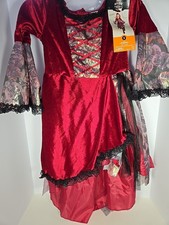 Pirate Renaissance Dress And Headband, Costume Child Small 6/7 Dress-up Play