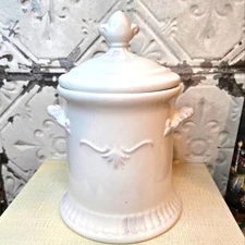 Daniel Cremieux Large Canister & Lid France Nouveau Empire Stoneware