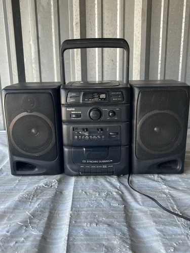 Vintage 90s Sanyo CWM-660 Boombox Tested Working AM FM CD Cassette
