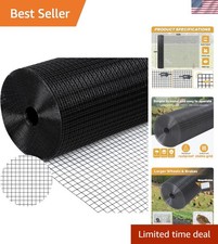 Black Hardware Cloth 1/2'' 48'' X 100',19 Gauge Chicken Wire Fencing PVC Coat...