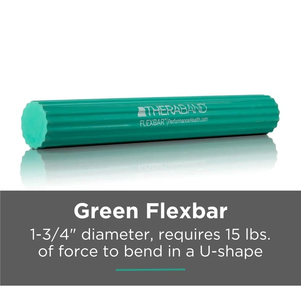 THERABAND FlexBar, barra de terapia de codo de tenista, aliviar el dolor de tendinitis y mejorar G Foto 4 de 4