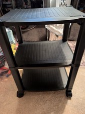 Rolling Printer Cart Utility Stand Desk Storage Office 17.25"LX13.5"WX24.5"H