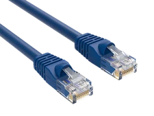 10ft Cat5e UTP Ethernet Network Patch Cable Snagless 24AWG Bare Copper, Blue