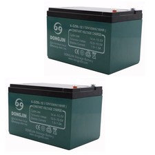 2 set 12V 12Ah 6-DZM-12 Battery For ATV Scooter Go Kart Mobility E-Bike Mower US