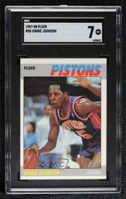 1987-88 Fleer Vinnie Johnson #58 SGC 7 11rv
