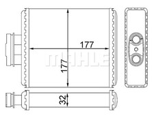 MAHLE AH 75 000S Wärmetauscher, Innenraumheizung für SEAT IBIZA IV (6J5, 6P1)