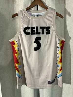 Boston Celtics  Celts  Jersey Wade + Williamson Banner 18 Men s Medium Cream #5