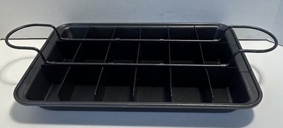 Non-Stick Carbon Steel Brownie Baking Pan With 18 Piece Devider 12  X 8 