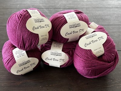 Cascade Yarns Cash Vero DK - Wool Blend - Color 040 Magenta - Lot of 6