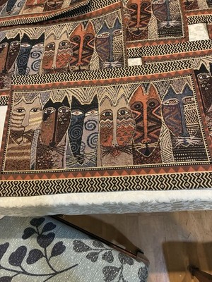 Laurel Burch Tribal Cats Woven Tapestry Placemats Set of 11 BRAND NEW WITH TAGS