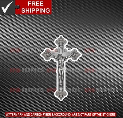 Jesus Cross Vinyl Decal Sticker Religious Christian Lord Christ A
