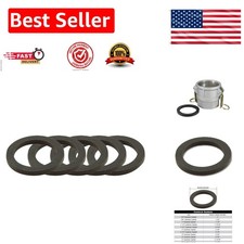 High-Performance 2" Camlock Gaskets - Buna-N Rubber for Oil Resistance 5-Pack 
