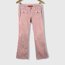 Y2K It Jeans Corduroy Bootcut Flare Jeans Womens 3 Pink Low Rise Retro Feminine