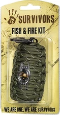 12 Survivors Fish And Fire Emergency Kit, Green