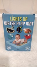 Inflatable Tummy Time Mat Premium Baby Water Play Mat for Infants Light Up