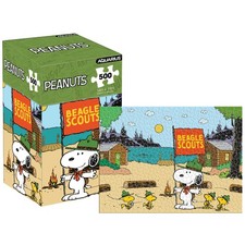 Rompecabezas Peanuts Beagle Scouts 500 piezas - 14"x19" Snoopy & Woodstock...