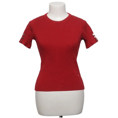 Guess, Top, Größe: L, Rot, Polyamid/Viskose, Einfarbig, Rippenstrick, Damen #bmB