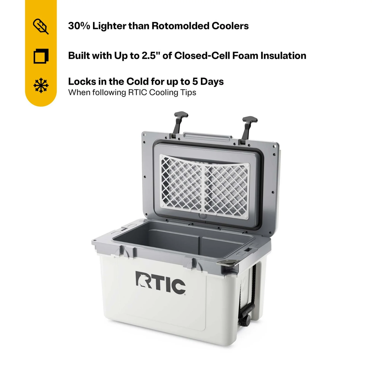 roychang RTIC 32 QT Ultra-Light Hard-Sided Ice Chest Cooler, Fits 48 Cans