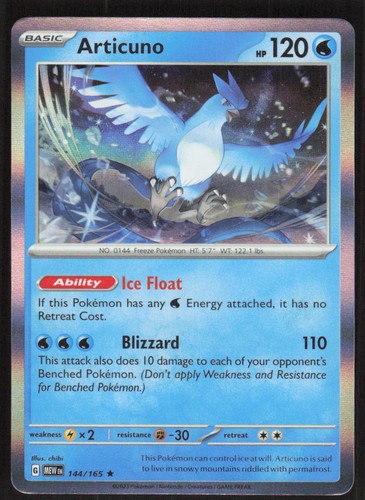 Pokemon Articuno Rare 144/165 SV: Scarlet & Violet 151 Holofoil NM