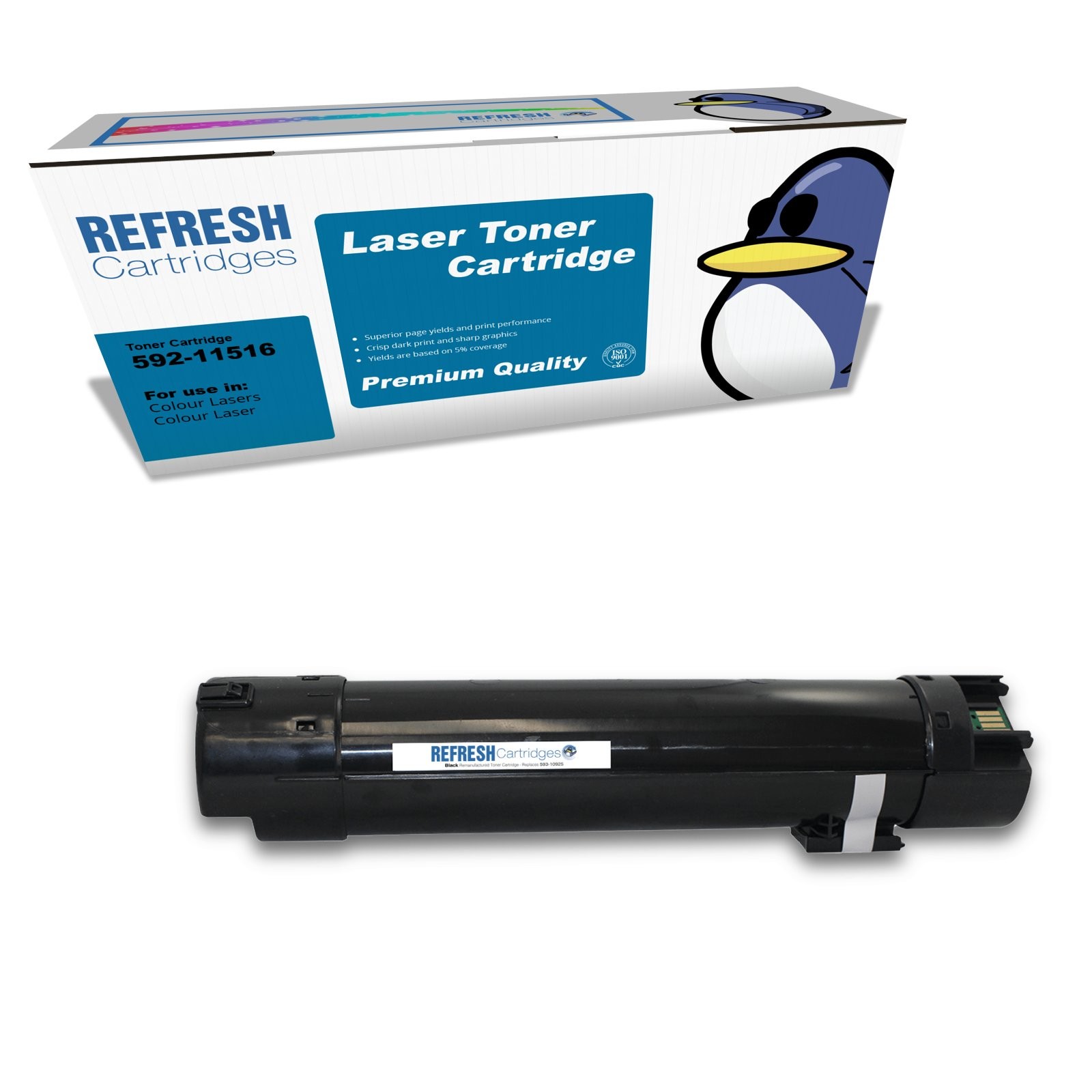 Refresh Cartridges Black 592-11516 Toner Compatible With Dell Printers
