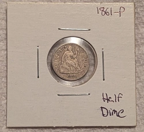 1861-P Half Dime Silver 5 Cent Seated Liberty!!!!!!