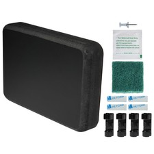 Black - Jumbo Size 6.5" X 4.75" X 0.87" Stern Pad, Screwless Transducer Mounting